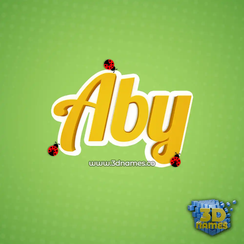 aby in Ladybugs style - 3D name wallpaper