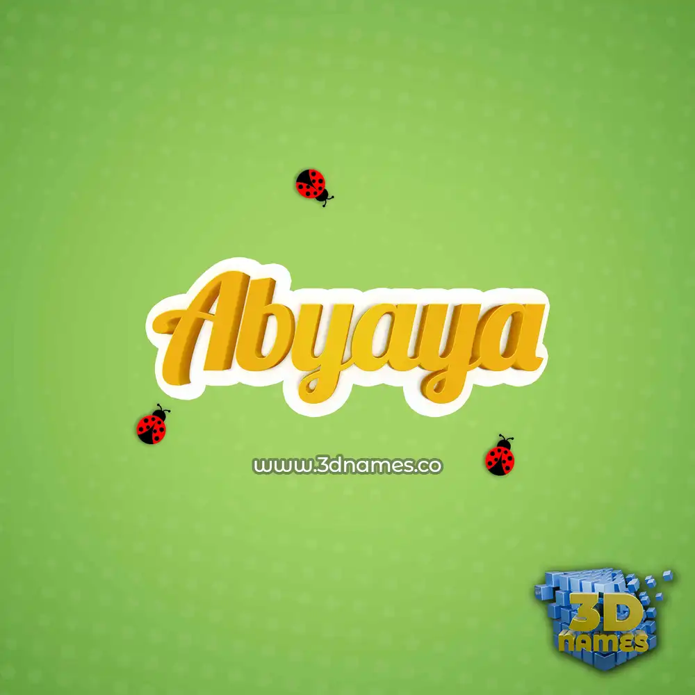 abyaya in Ladybugs style - 3D name wallpaper