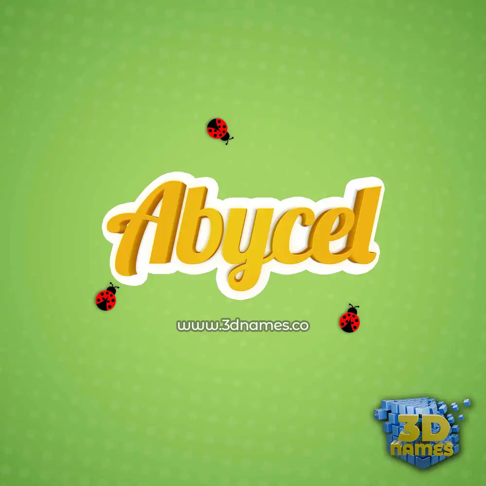 abycel in Ladybugs style - 3D name wallpaper