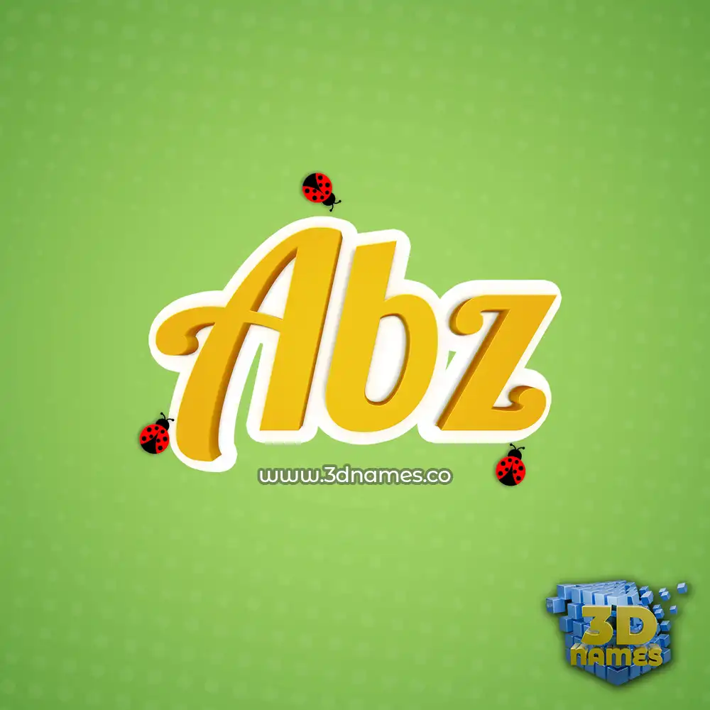 abz in Ladybugs style - 3D name wallpaper