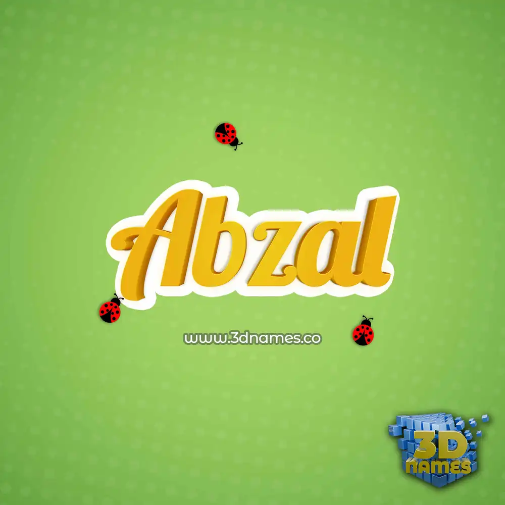 abzal in Ladybugs style - 3D name wallpaper