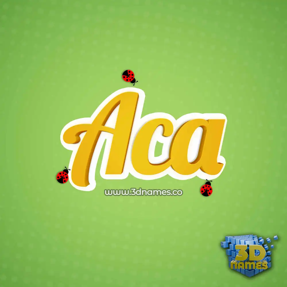 aca in Ladybugs style - 3D name wallpaper