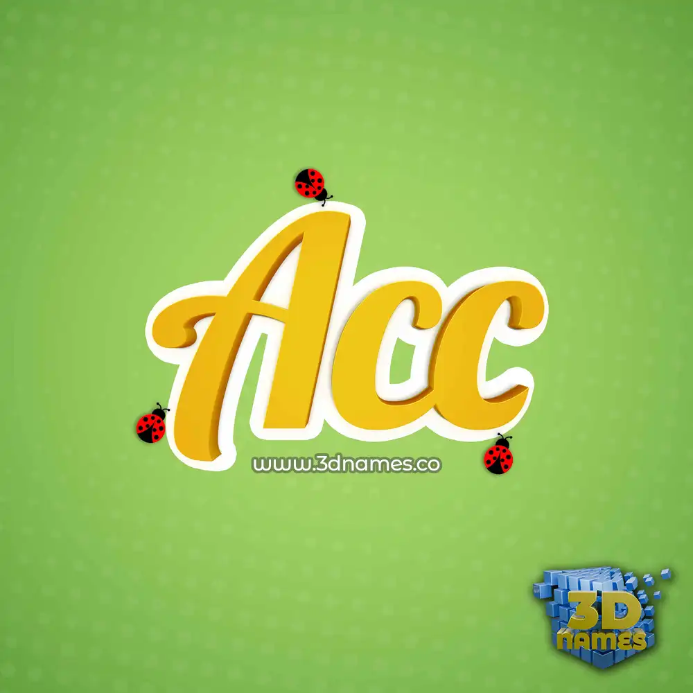 acc in Ladybugs style - 3D name wallpaper