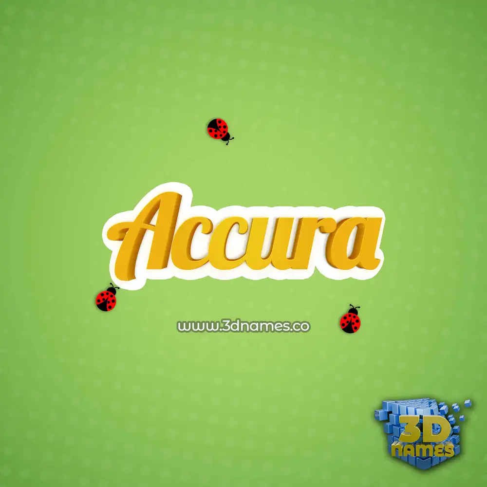 accura in Ladybugs style - 3D name wallpaper