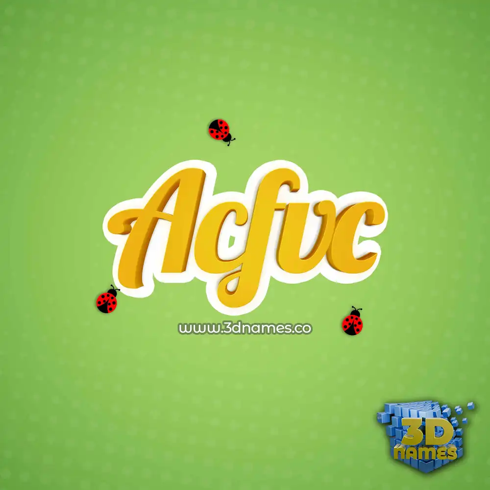 acfvc in Ladybugs style - 3D name wallpaper
