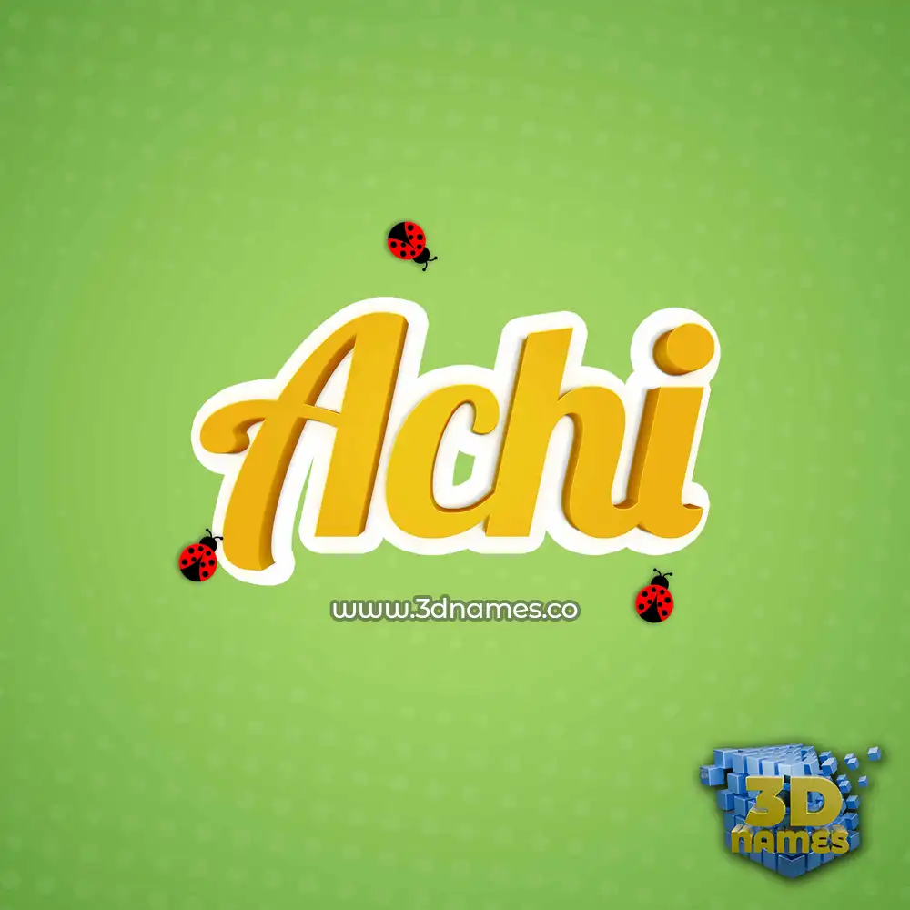 achi in Ladybugs style - 3D name wallpaper