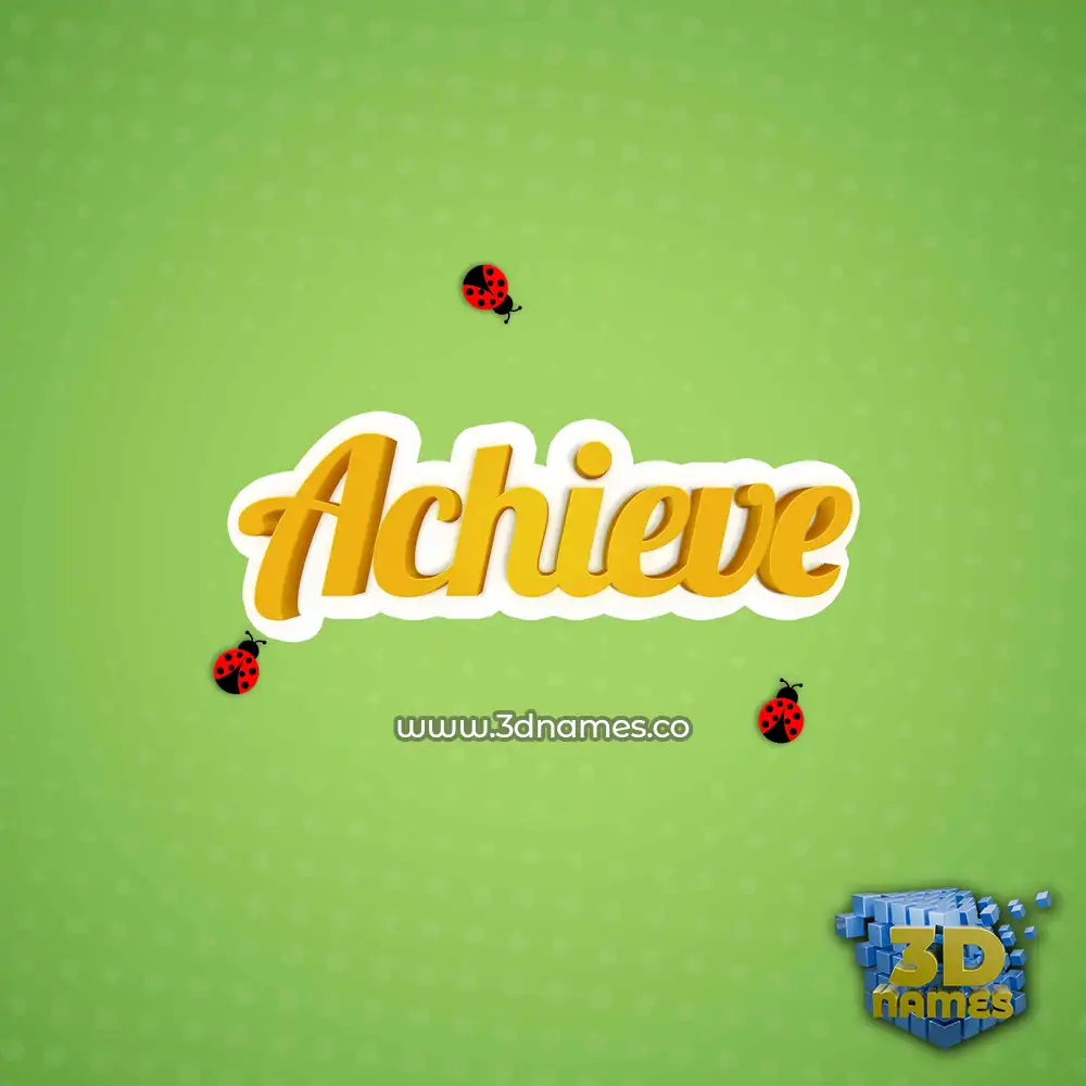 achieve in Ladybugs style - 3D name wallpaper