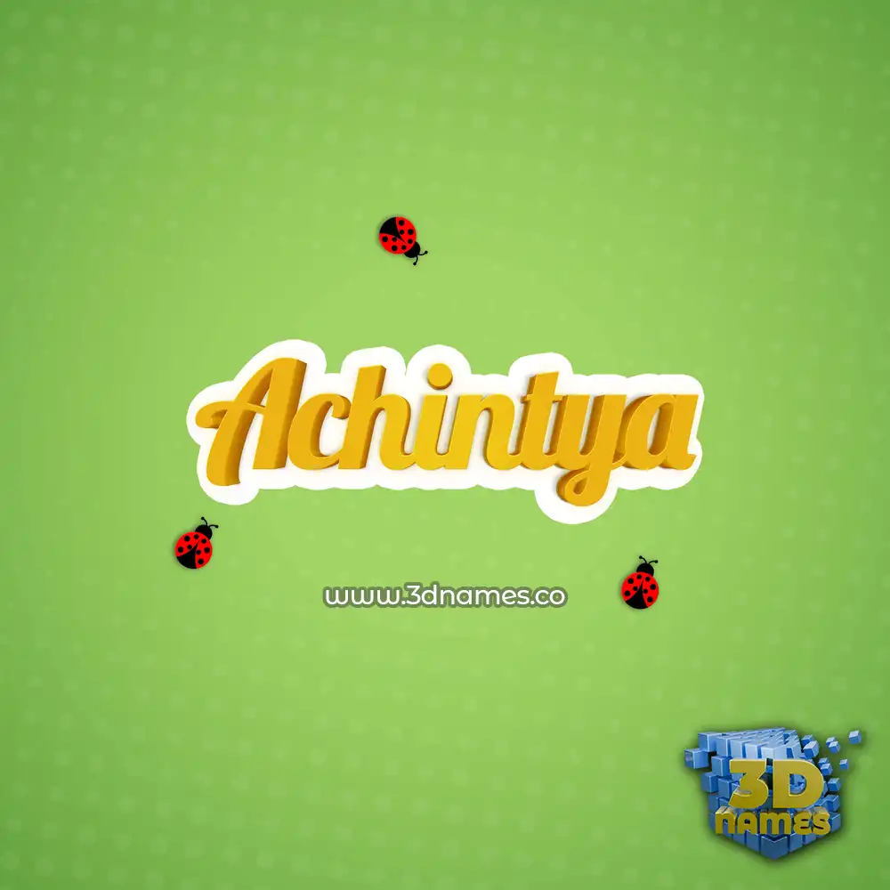 achintya in Ladybugs style - 3D name wallpaper