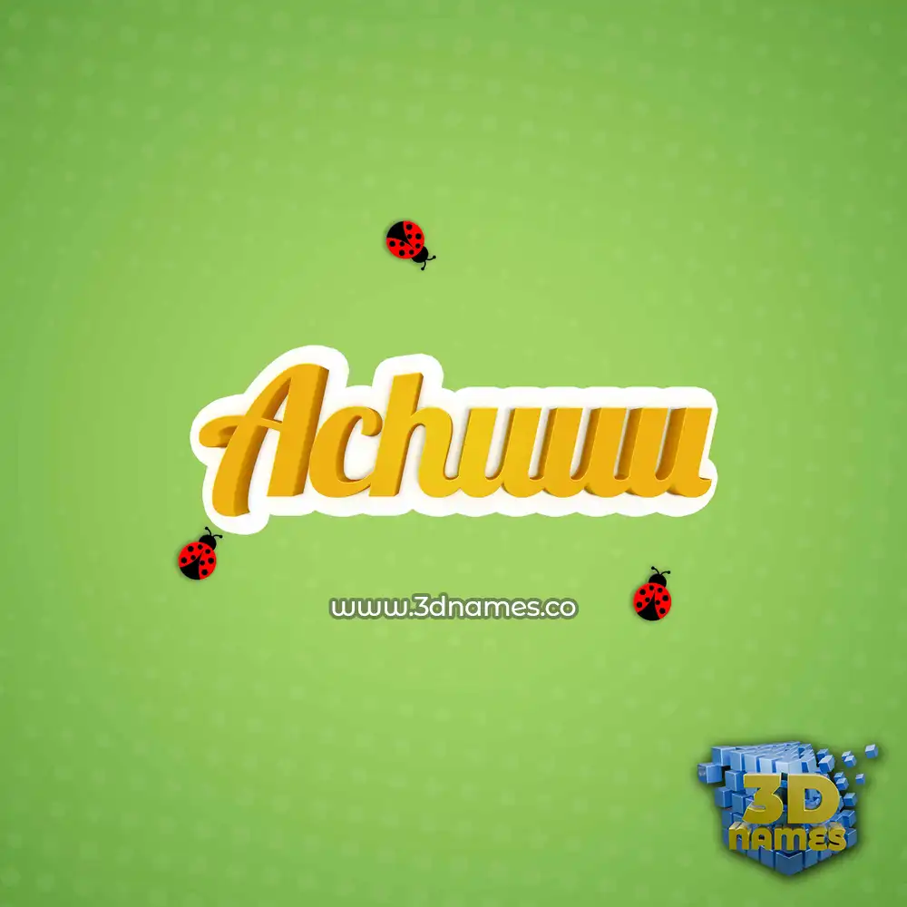 achuuu in Ladybugs style - 3D name wallpaper