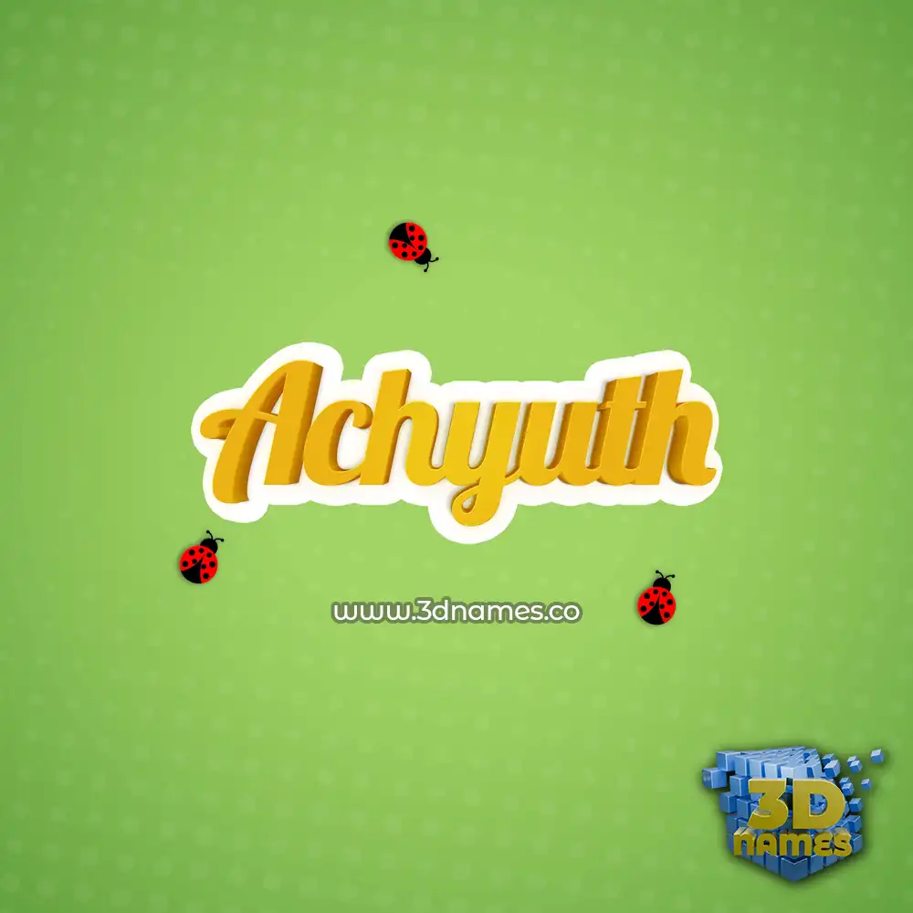 achyuth in Ladybugs style - 3D name wallpaper