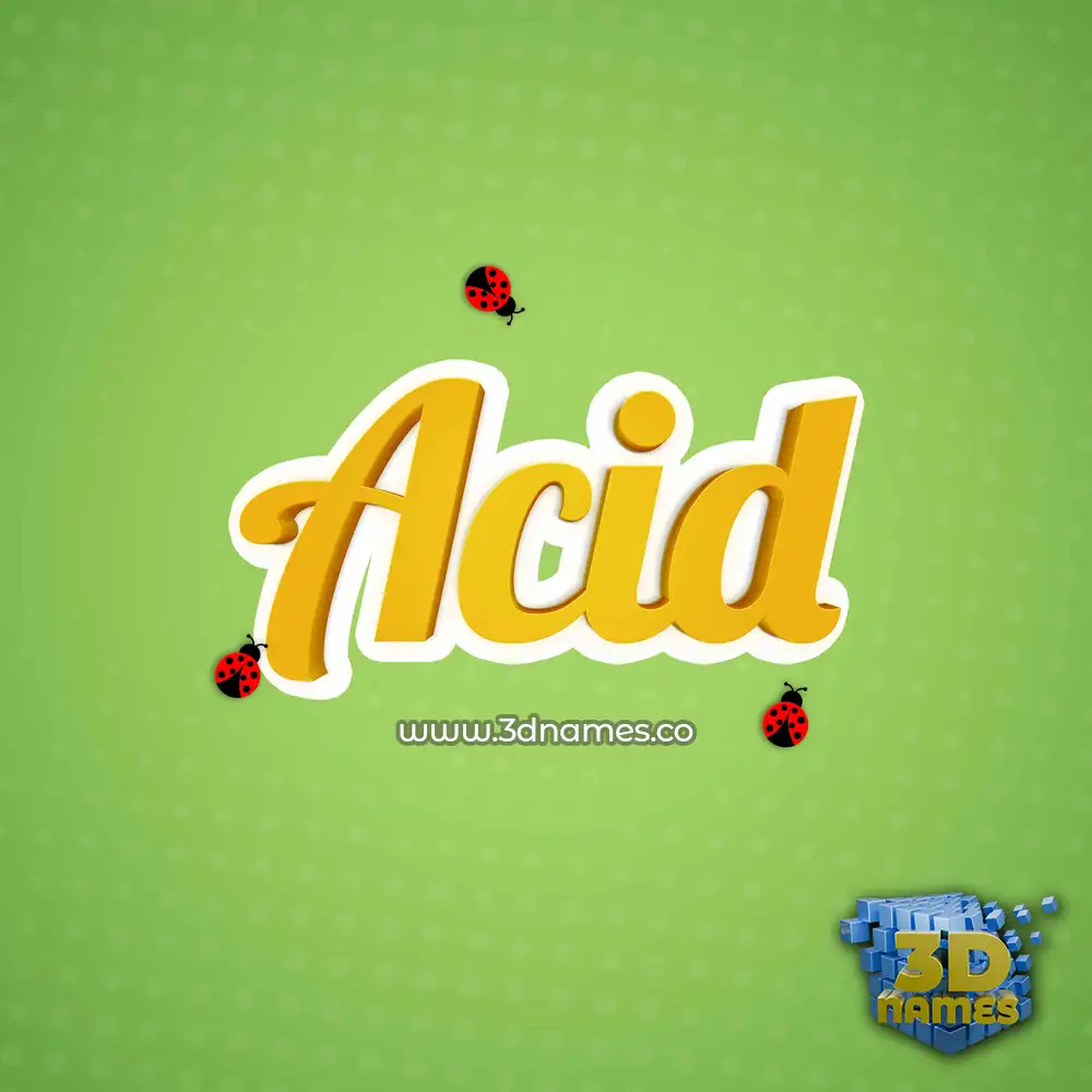 acid in Ladybugs style - 3D name wallpaper