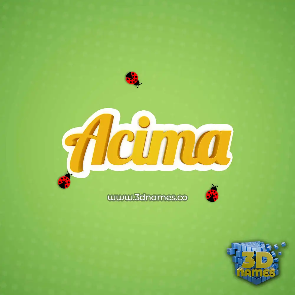 acima in Ladybugs style - 3D name wallpaper