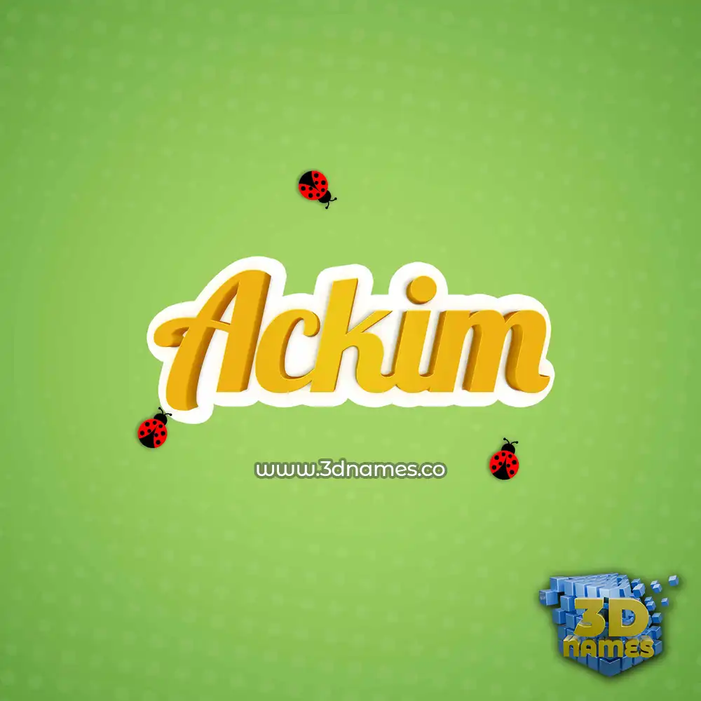 ackim in Ladybugs style - 3D name wallpaper