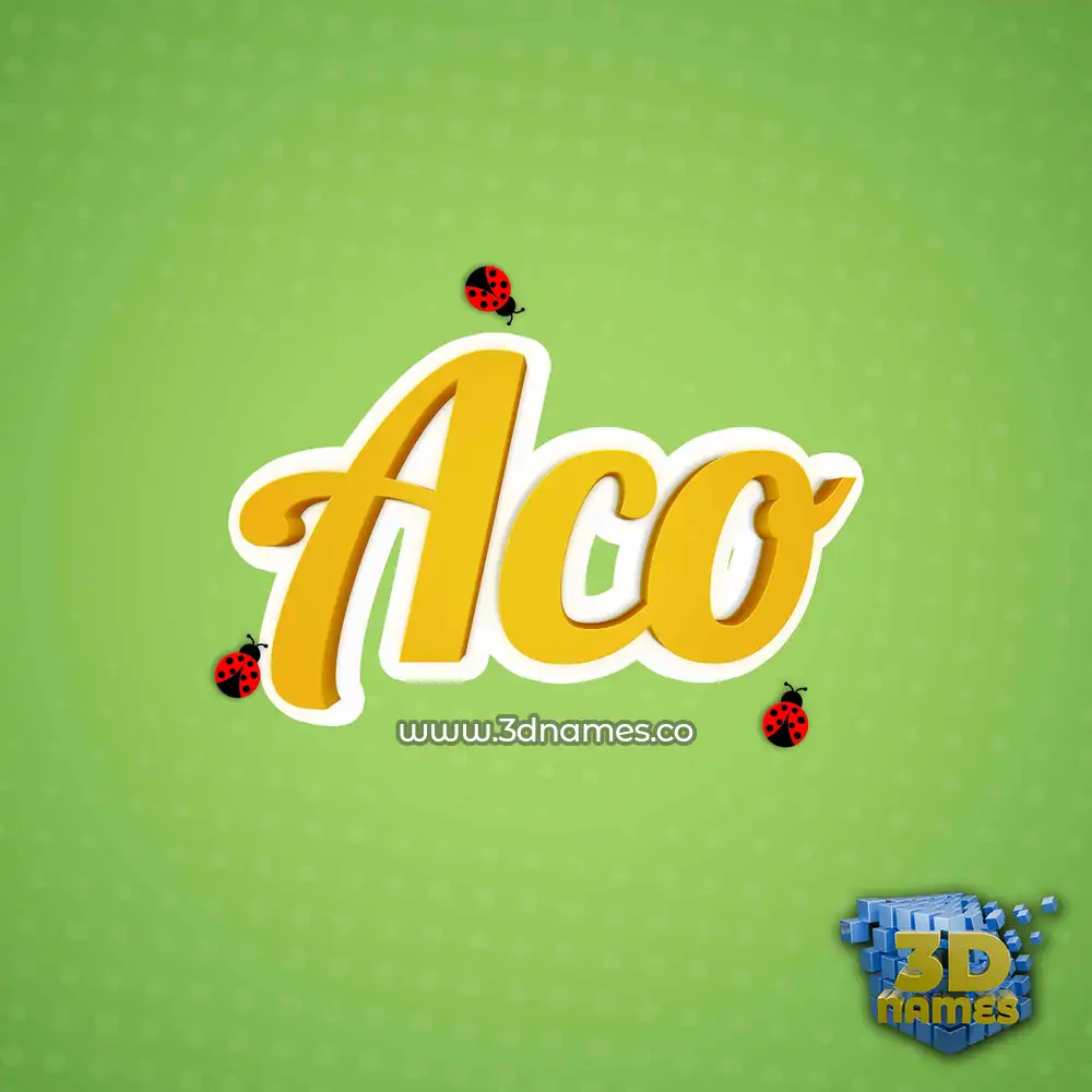 aco in Ladybugs style - 3D name wallpaper