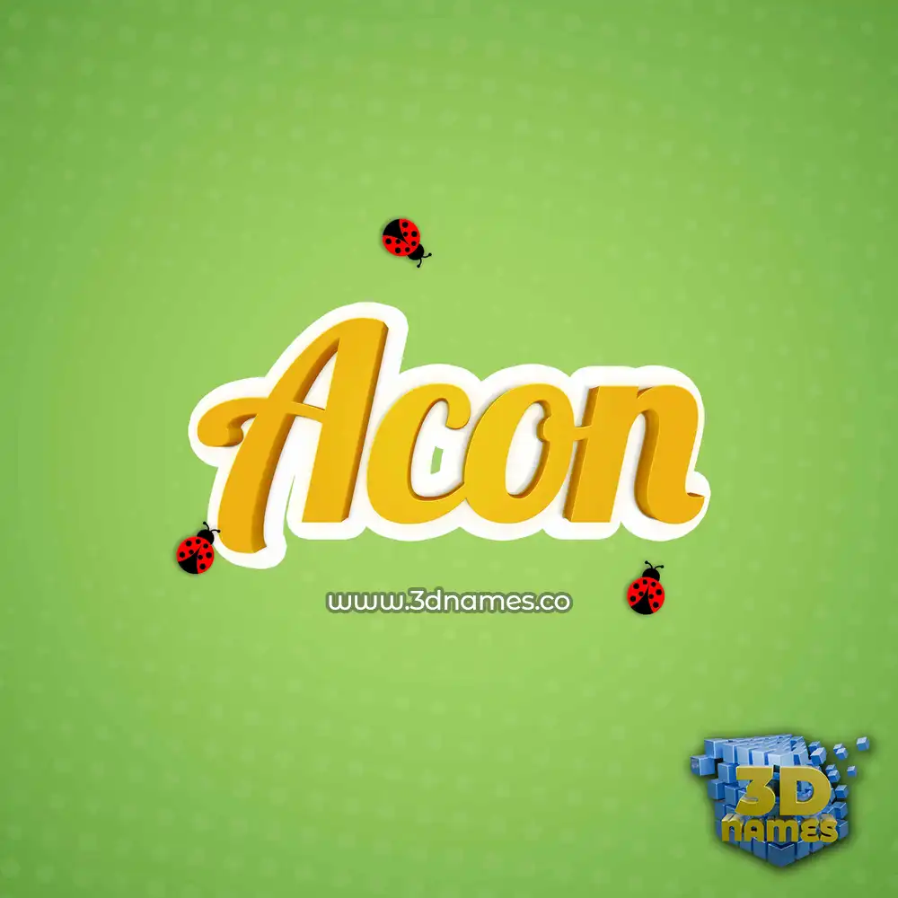 acon in Ladybugs style - 3D name wallpaper