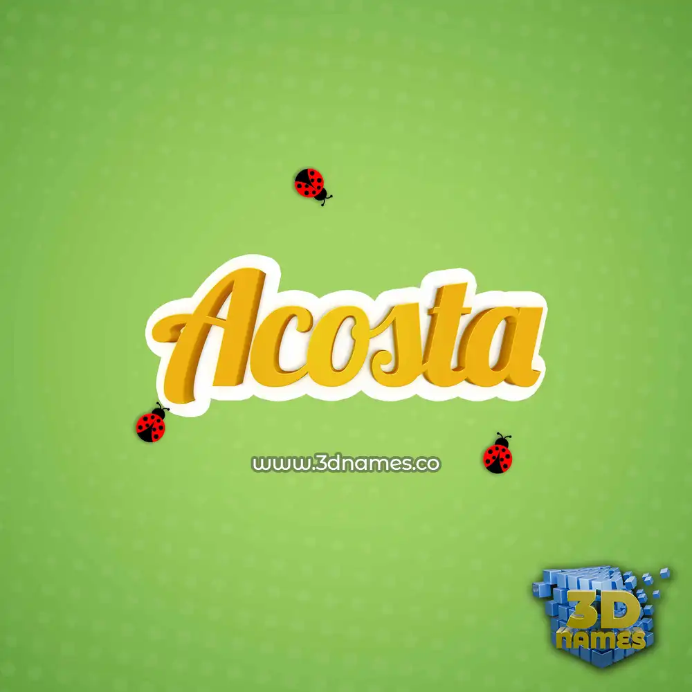 acosta in Ladybugs style - 3D name wallpaper