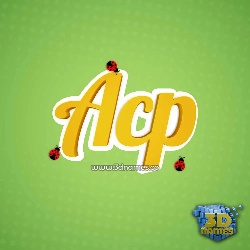acp in Ladybugs style - 3D name wallpaper