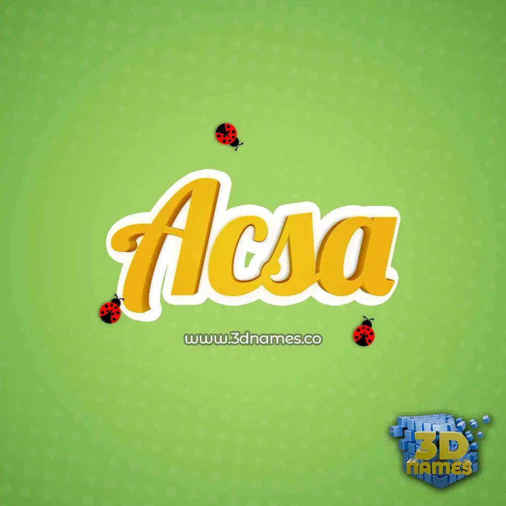 acsa in Ladybugs style - 3D name wallpaper