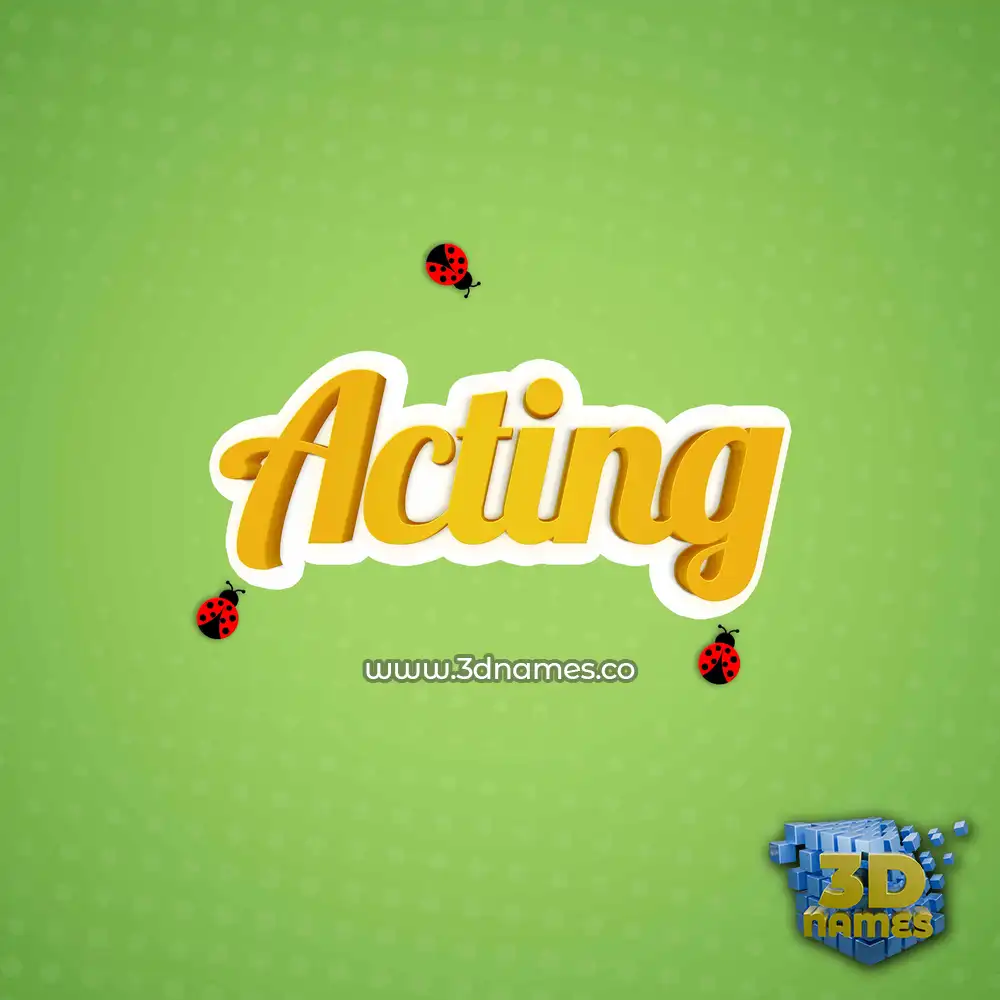 acting in Ladybugs style - 3D name wallpaper