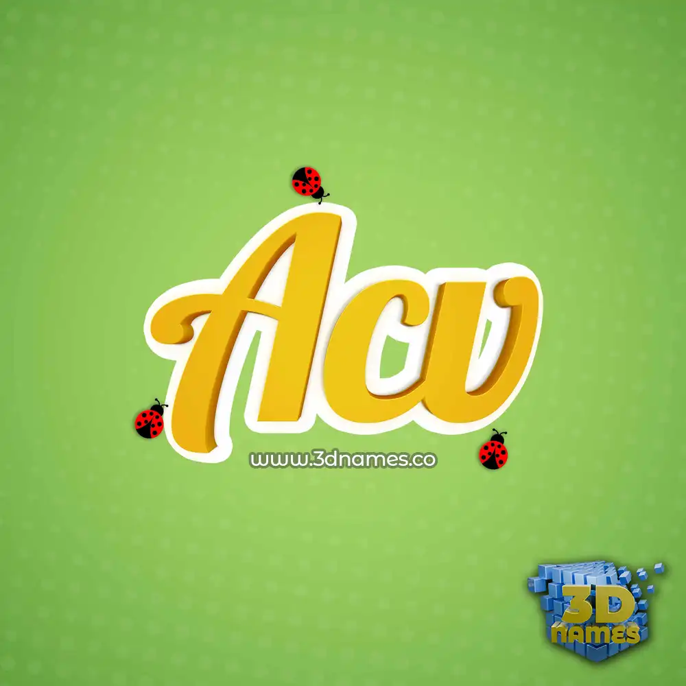 acv in Ladybugs style - 3D name wallpaper