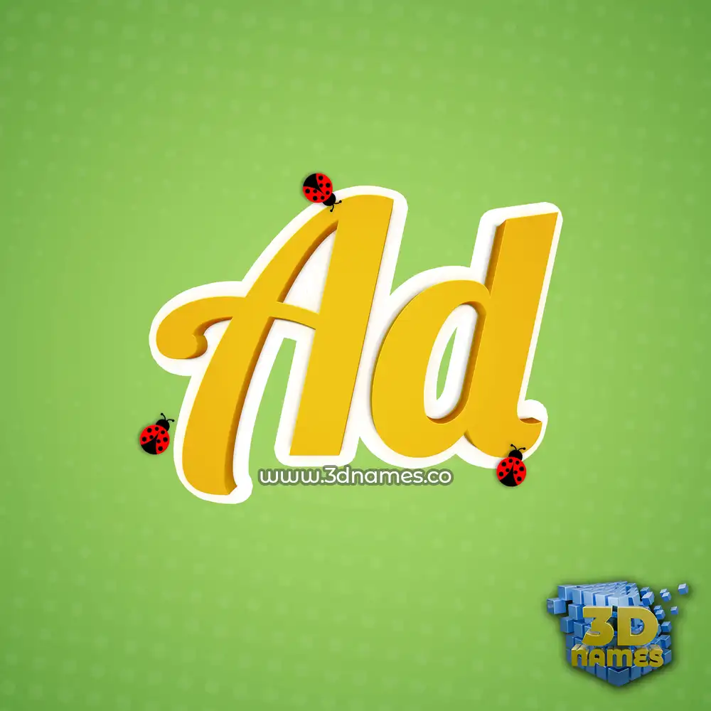 ad in Ladybugs style - 3D name wallpaper