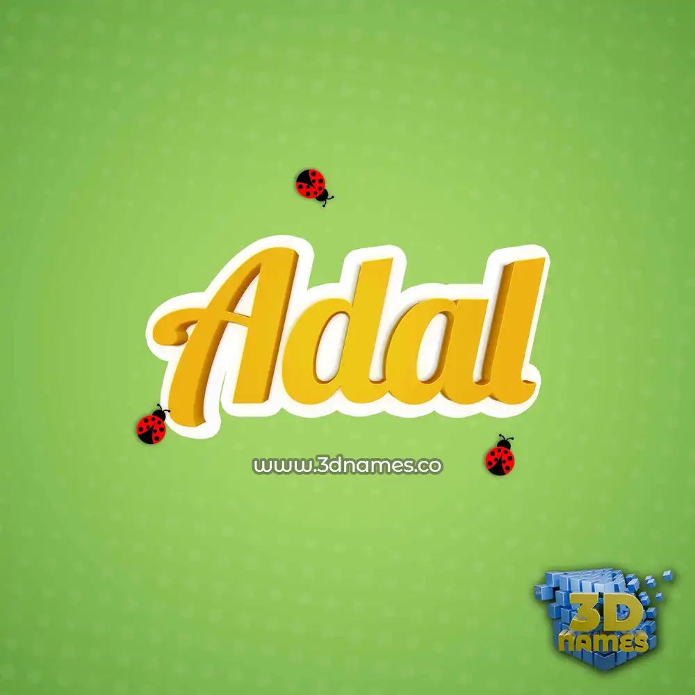adal in Ladybugs style - 3D name wallpaper