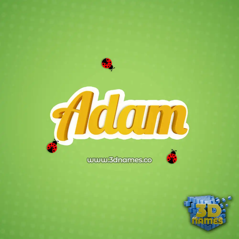 adam in Ladybugs style - 3D name wallpaper