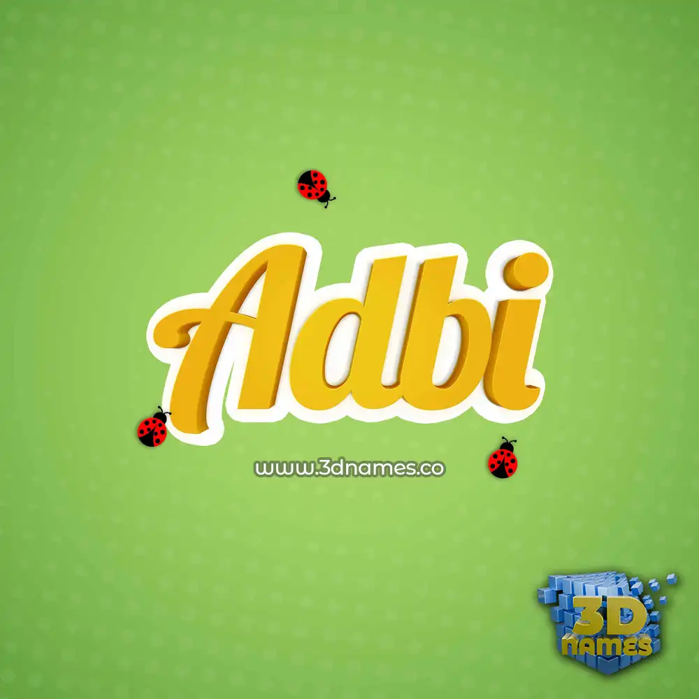 adbi in Ladybugs style - 3D name wallpaper