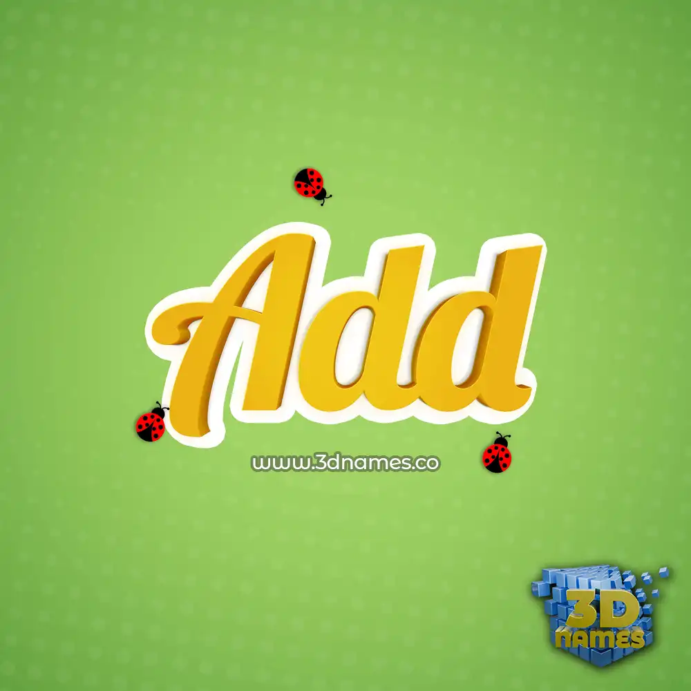 add in Ladybugs style - 3D name wallpaper