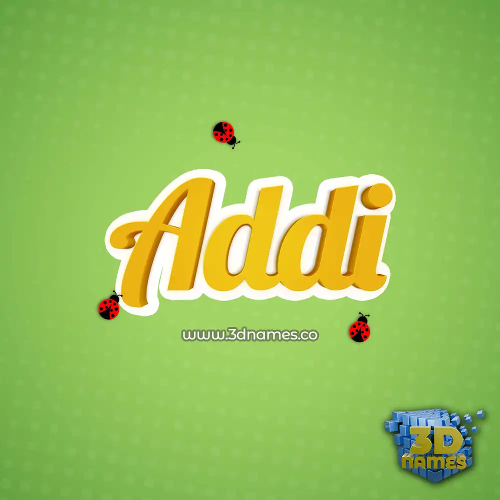 addi in Ladybugs style - 3D name wallpaper