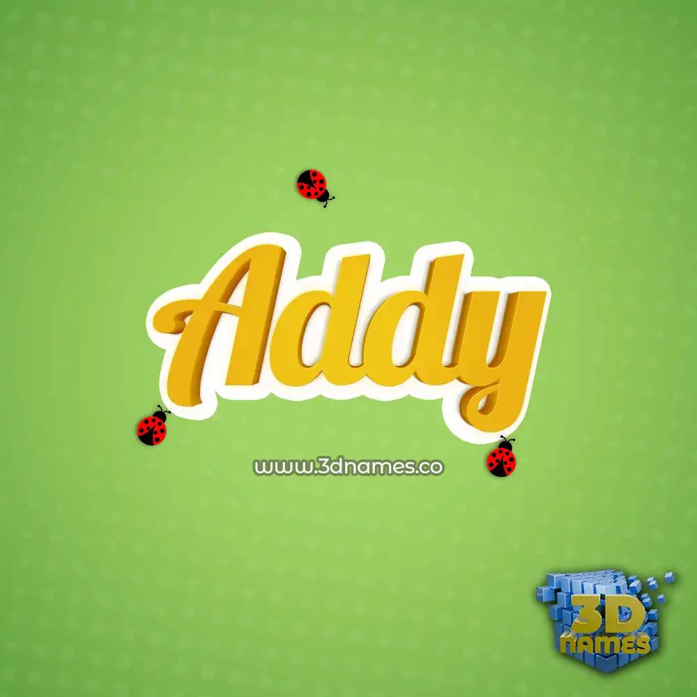 addy in Ladybugs style - 3D name wallpaper