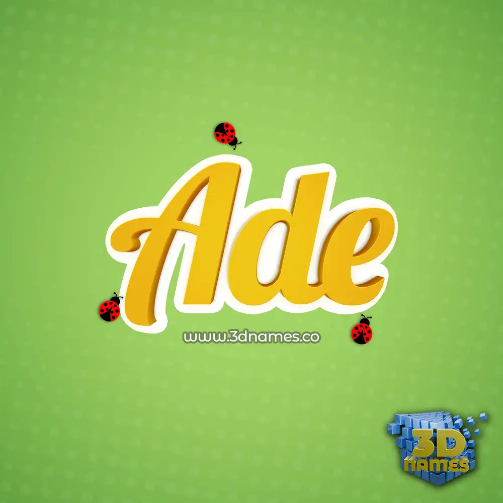 ade in Ladybugs style - 3D name wallpaper