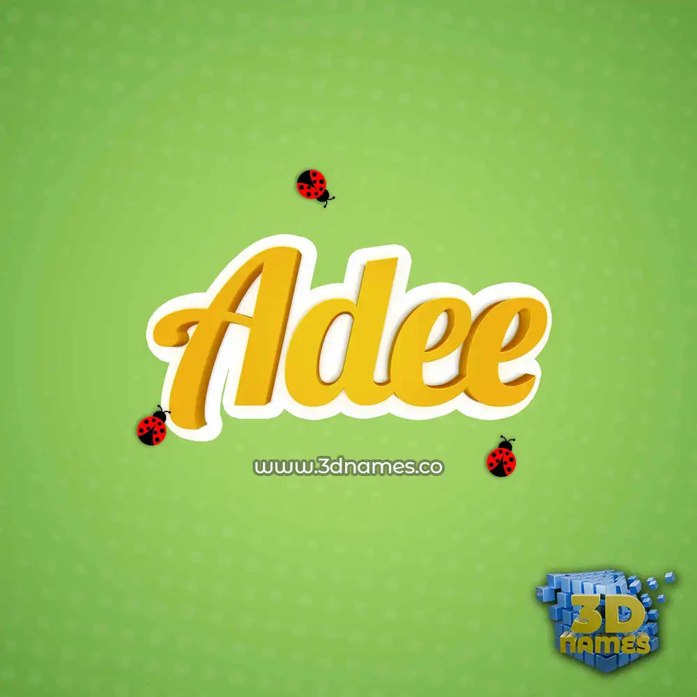 adee in Ladybugs style - 3D name wallpaper