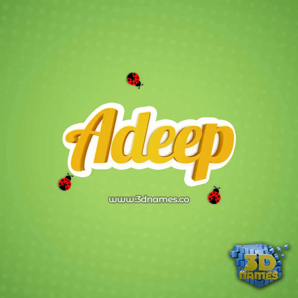 adeep in Ladybugs style - 3D name wallpaper