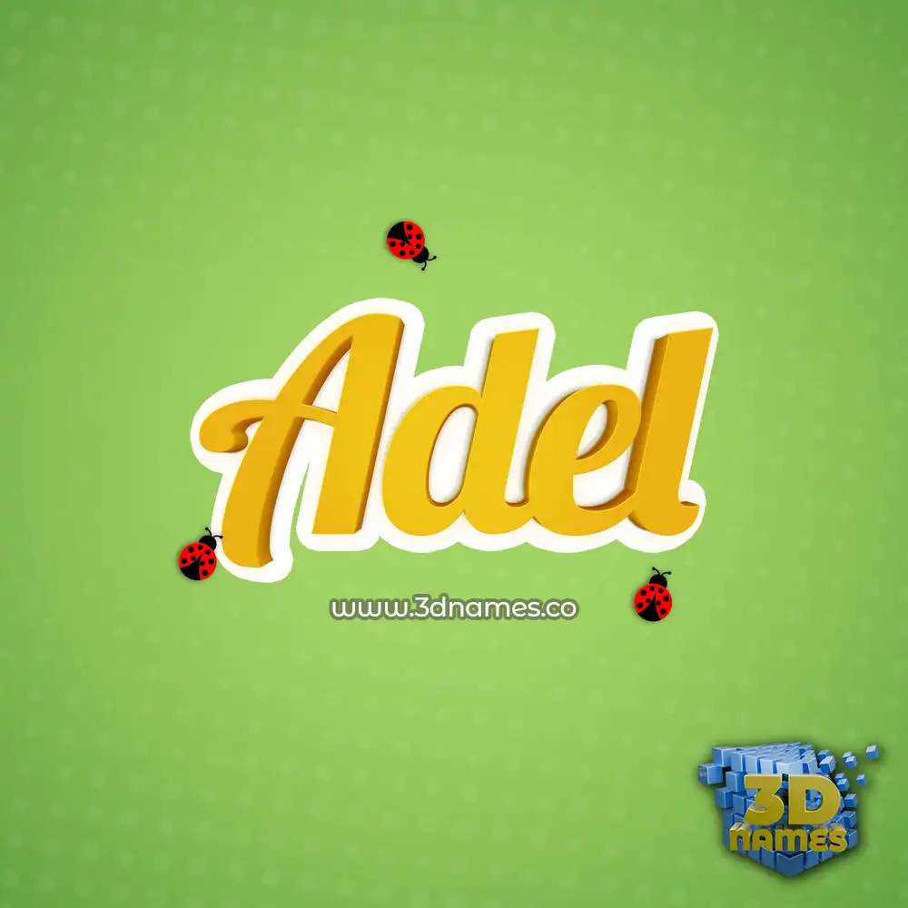 adel in Ladybugs style - 3D name wallpaper