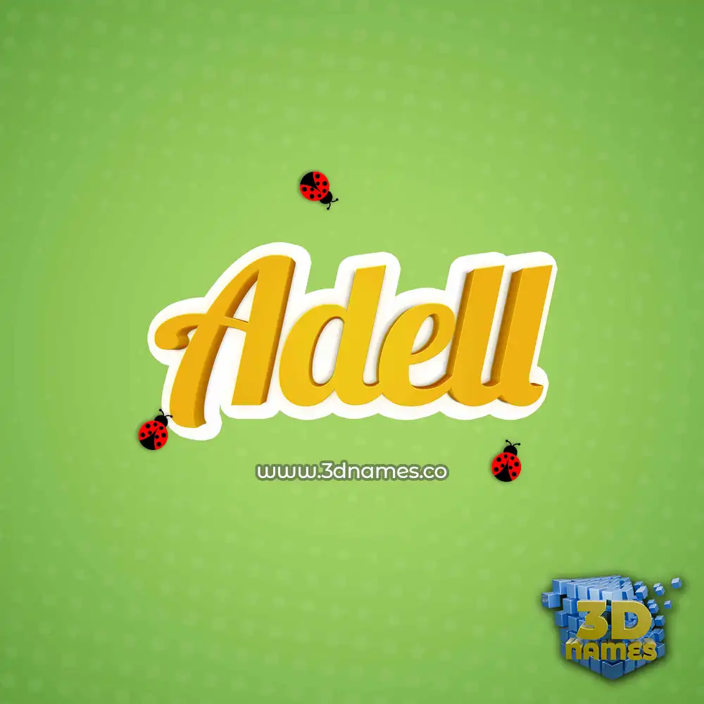 adell in Ladybugs style - 3D name wallpaper