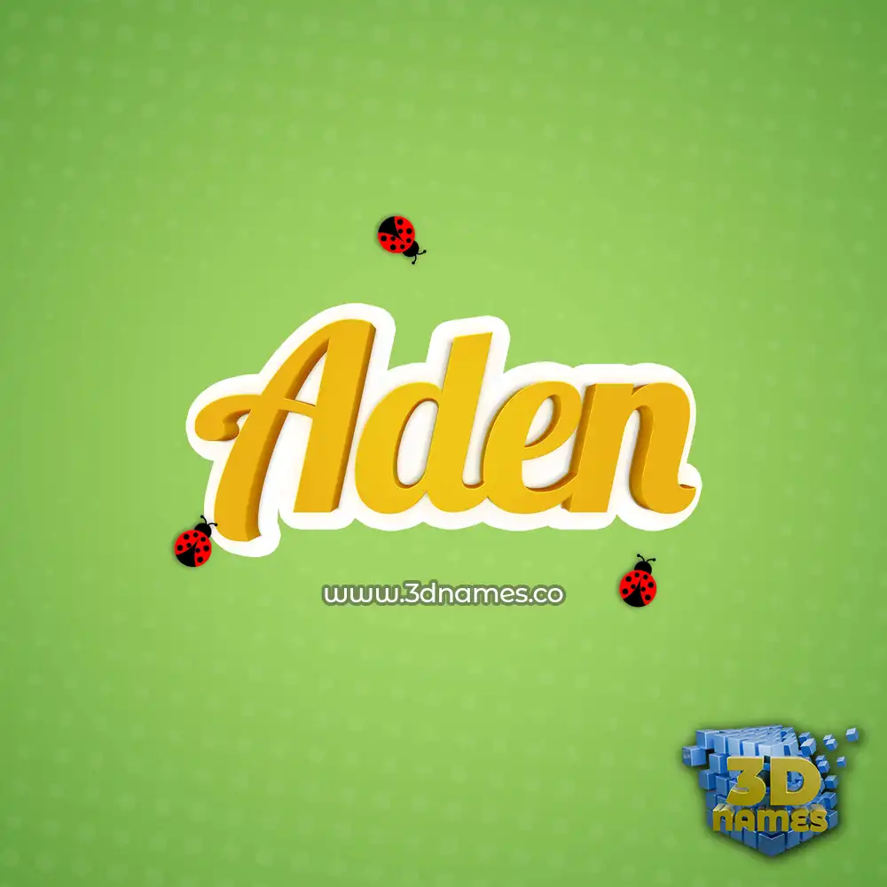 aden in Ladybugs style - 3D name wallpaper