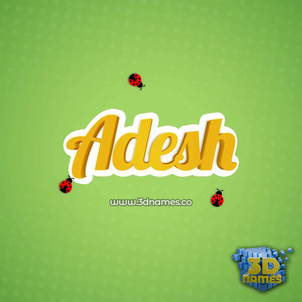 adesh in Ladybugs style - 3D name wallpaper