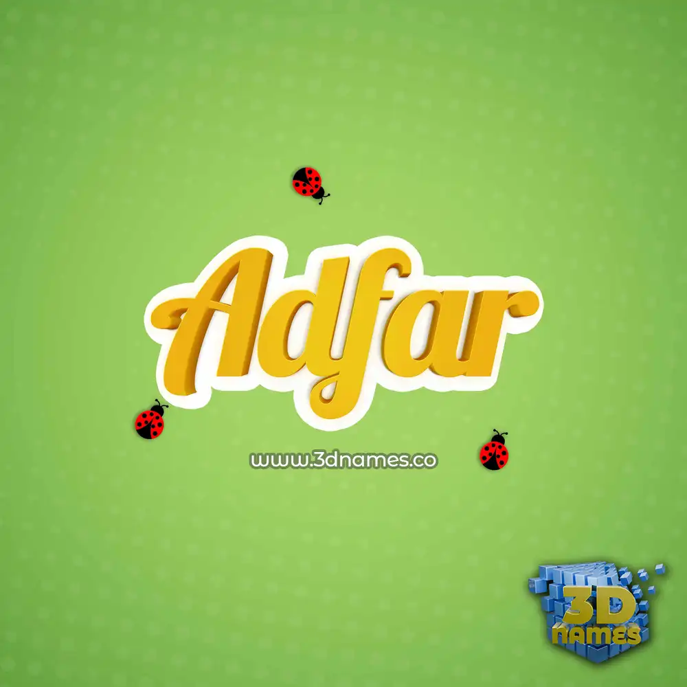 adfar in Ladybugs style - 3D name wallpaper