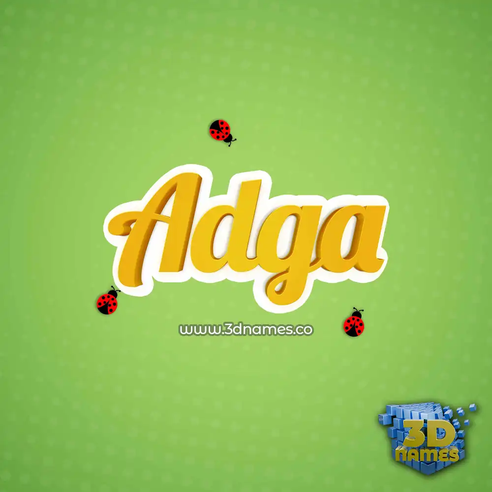 adga in Ladybugs style - 3D name wallpaper