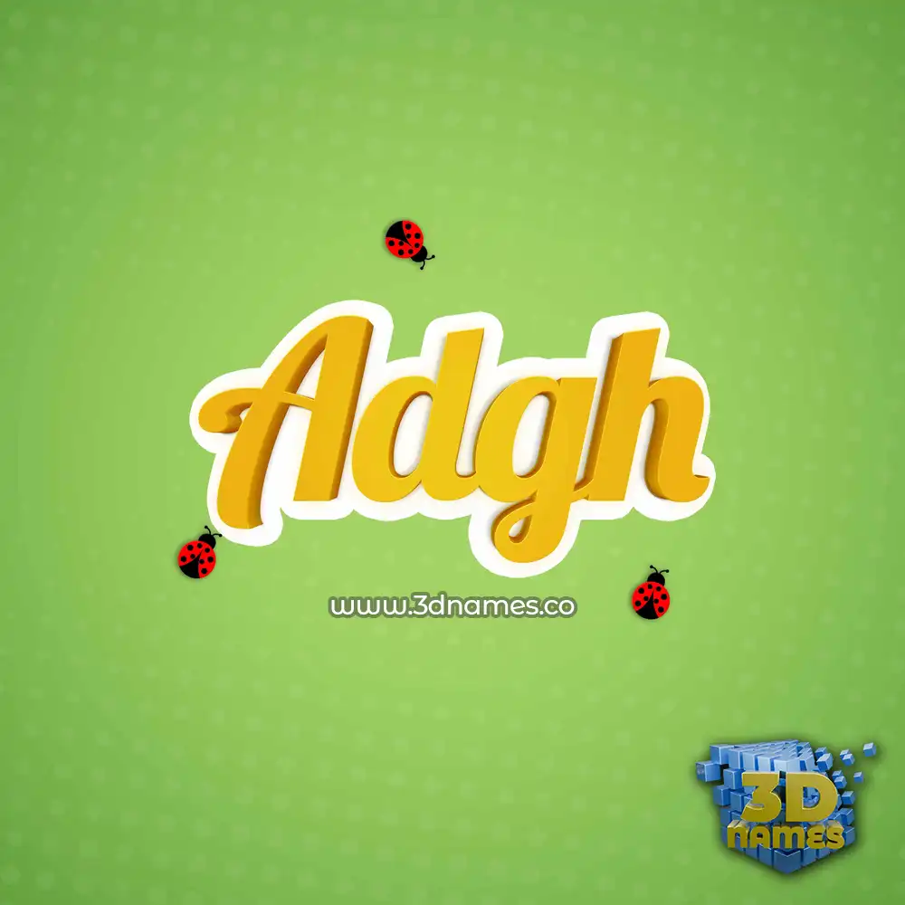 adgh in Ladybugs style - 3D name wallpaper