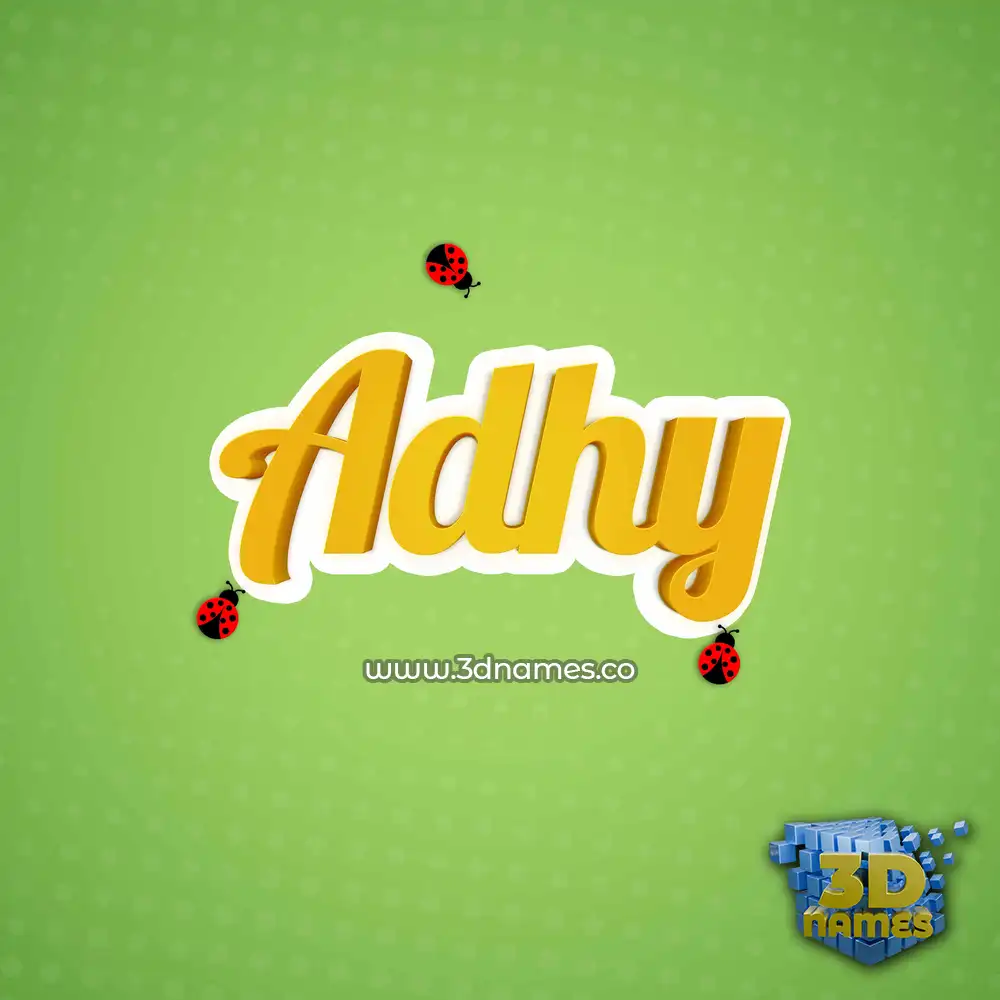 adhy in Ladybugs style - 3D name wallpaper