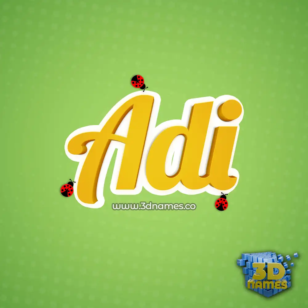 adi in Ladybugs style - 3D name wallpaper