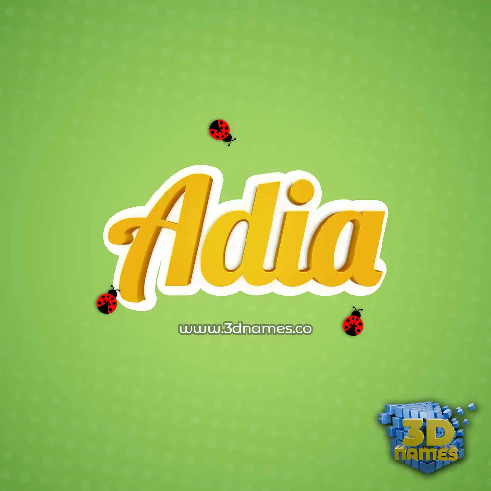 adia in Ladybugs style - 3D name wallpaper