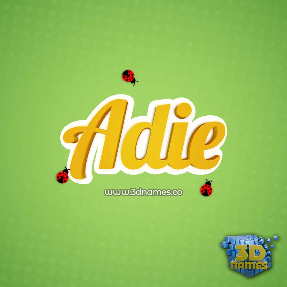 adie in Ladybugs style - 3D name wallpaper