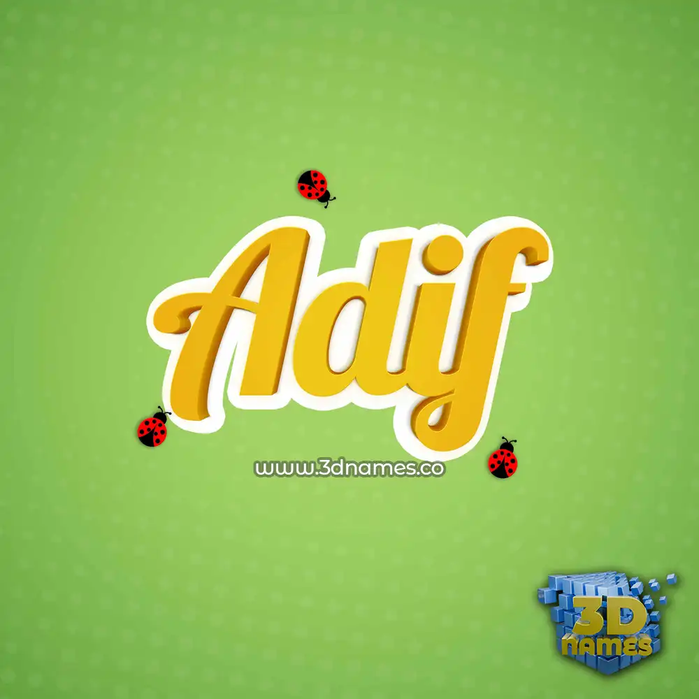 adif in Ladybugs style - 3D name wallpaper