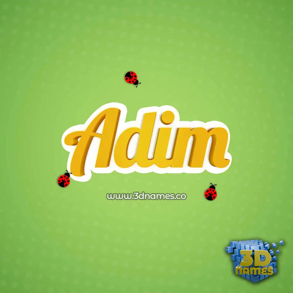 adim in Ladybugs style - 3D name wallpaper