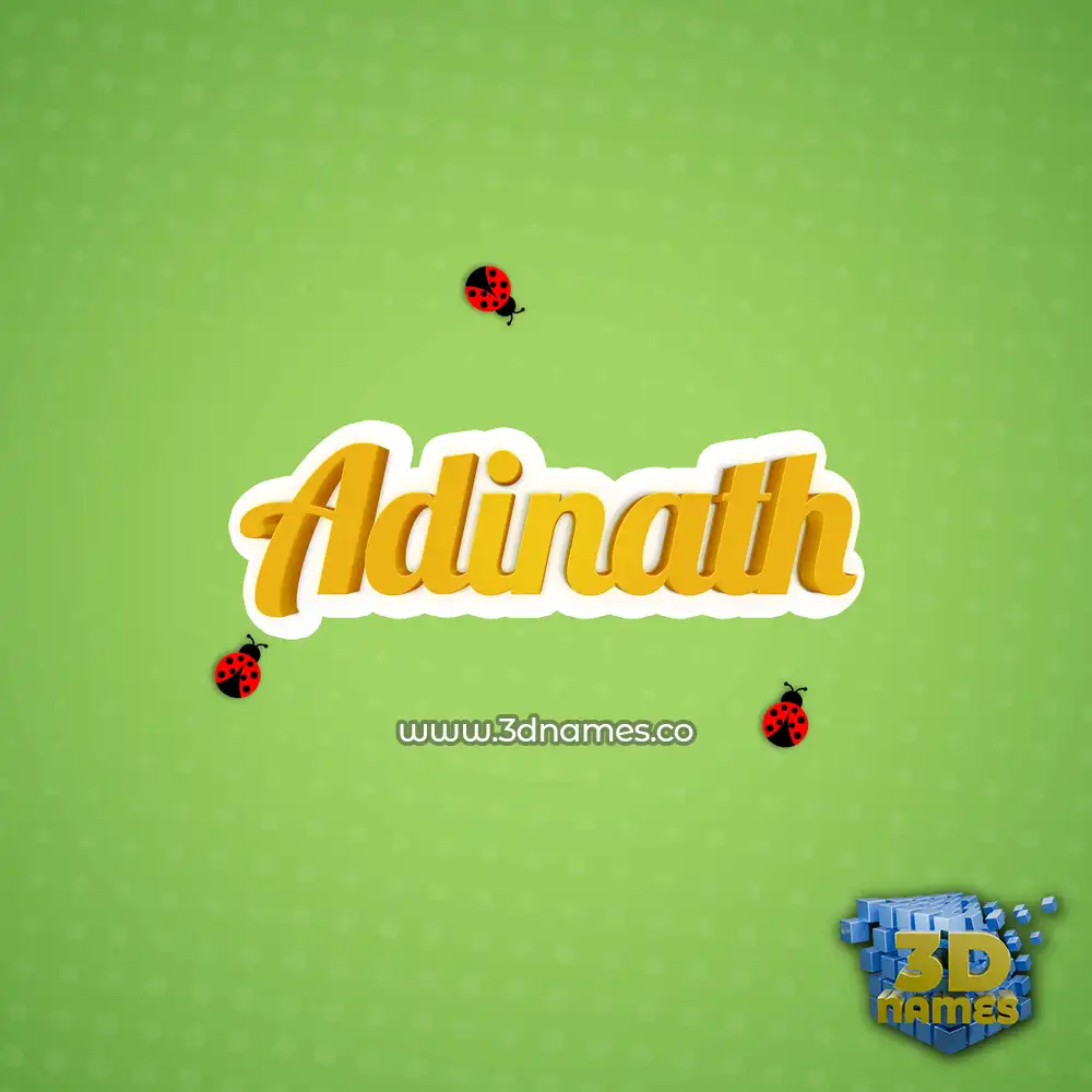 adinath in Ladybugs style - 3D name wallpaper