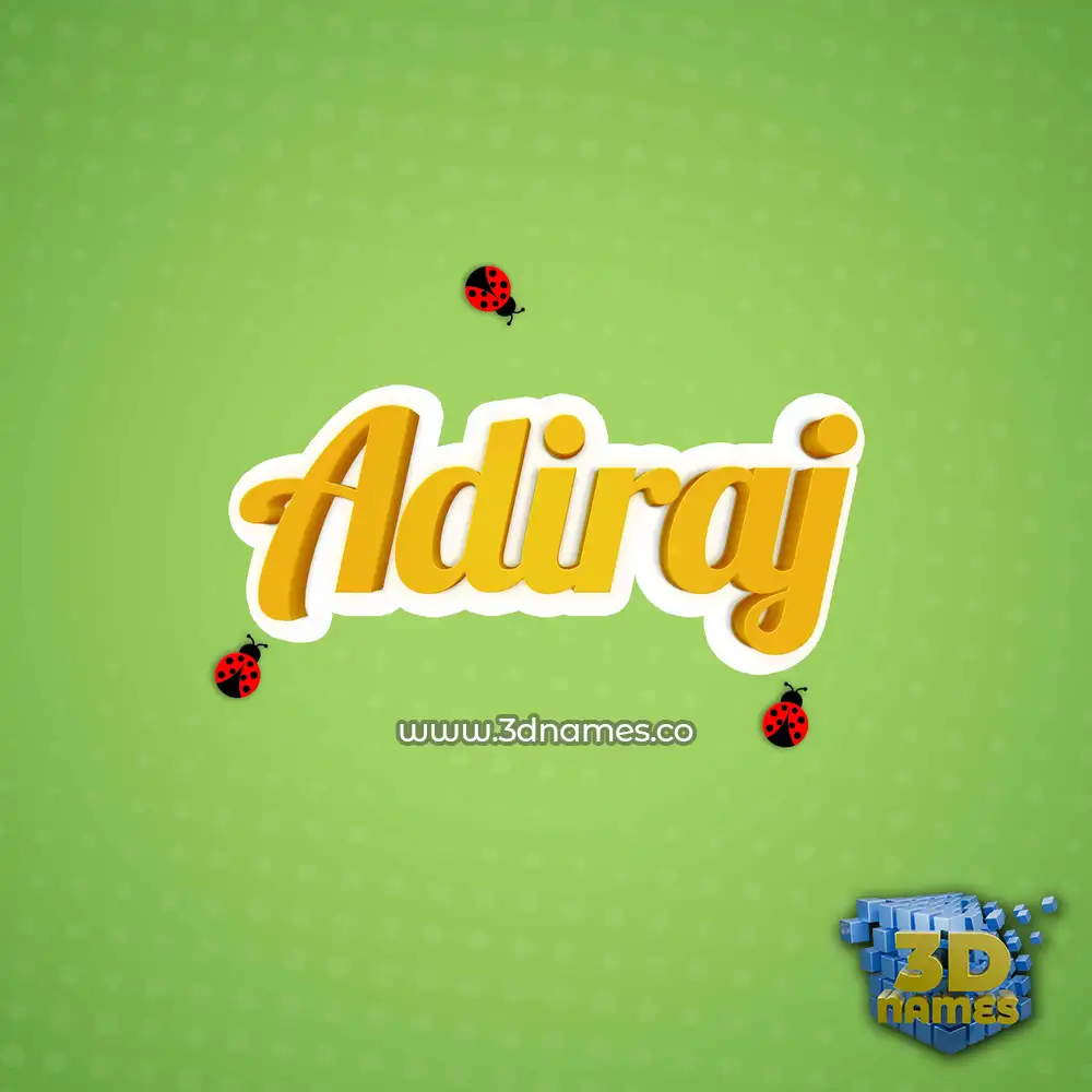 adiraj in Ladybugs style - 3D name wallpaper