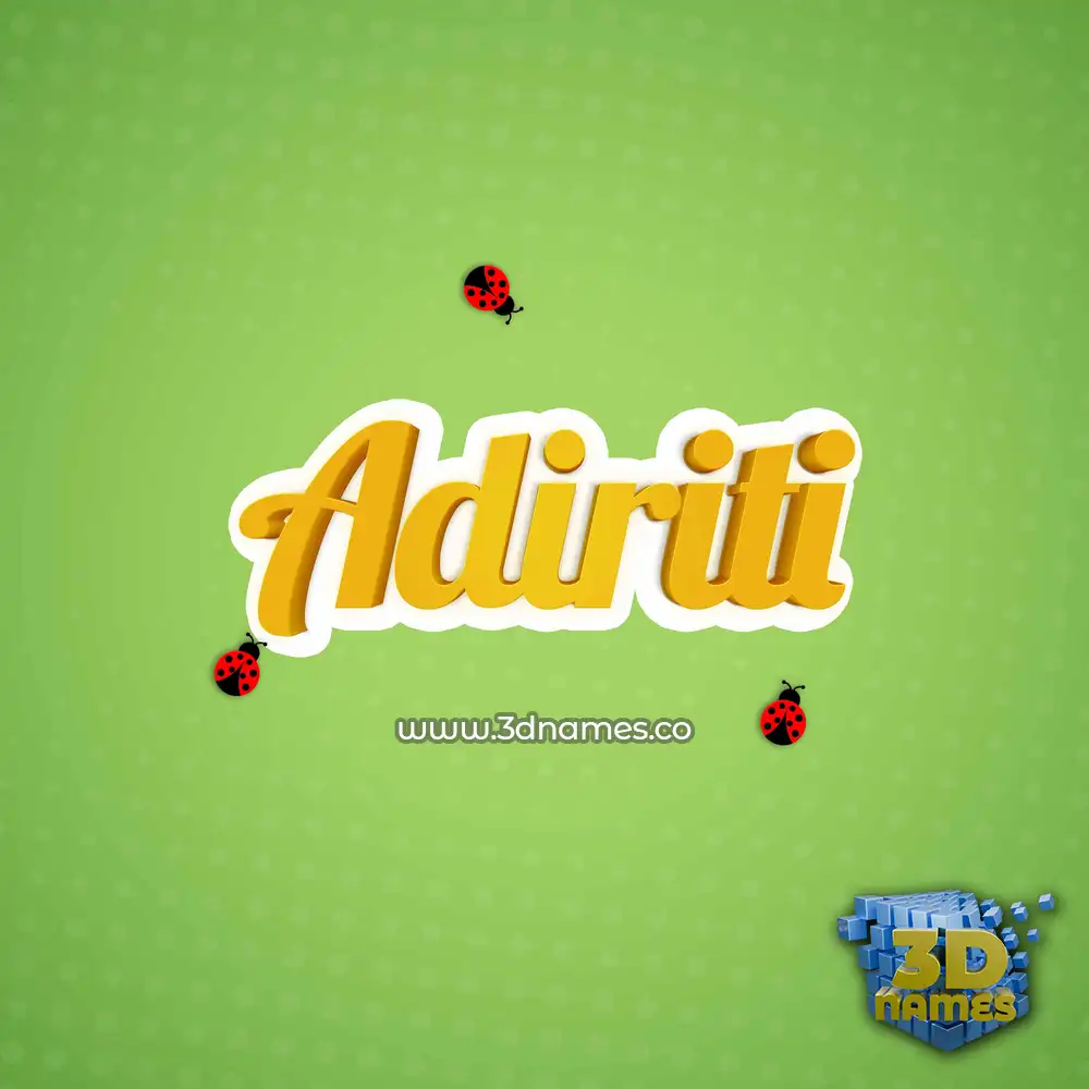 adiriti in Ladybugs style - 3D name wallpaper